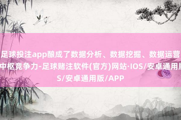 足球投注app酿成了数据分析、数据挖掘、数据运营规模的中枢竞争力-足球赌注软件(官方)网站·IOS/安卓通用版/APP