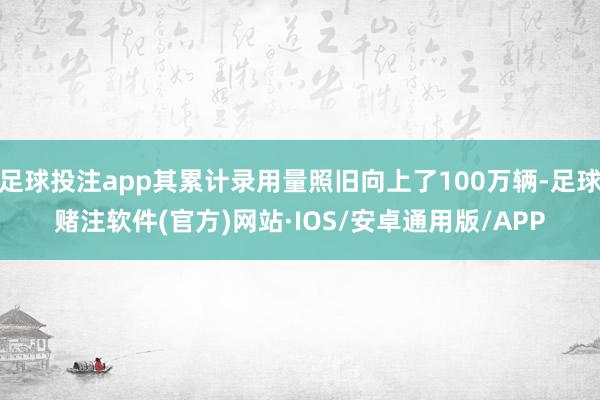 足球投注app其累计录用量照旧向上了100万辆-足球赌注软件(官方)网站·IOS/安卓通用版/APP