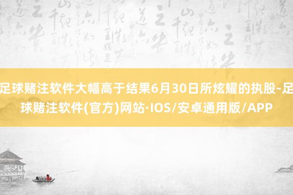 足球赌注软件大幅高于结果6月30日所炫耀的执股-足球赌注软件(官方)网站·IOS/安卓通用版/APP